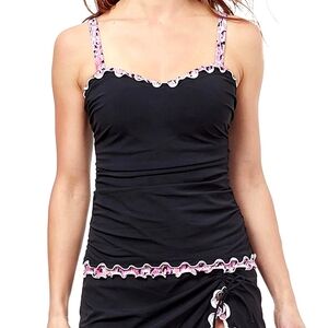 Profile by Gottex Women's Ruffle Tank Swim Top Tankini (D Cup) 36 D